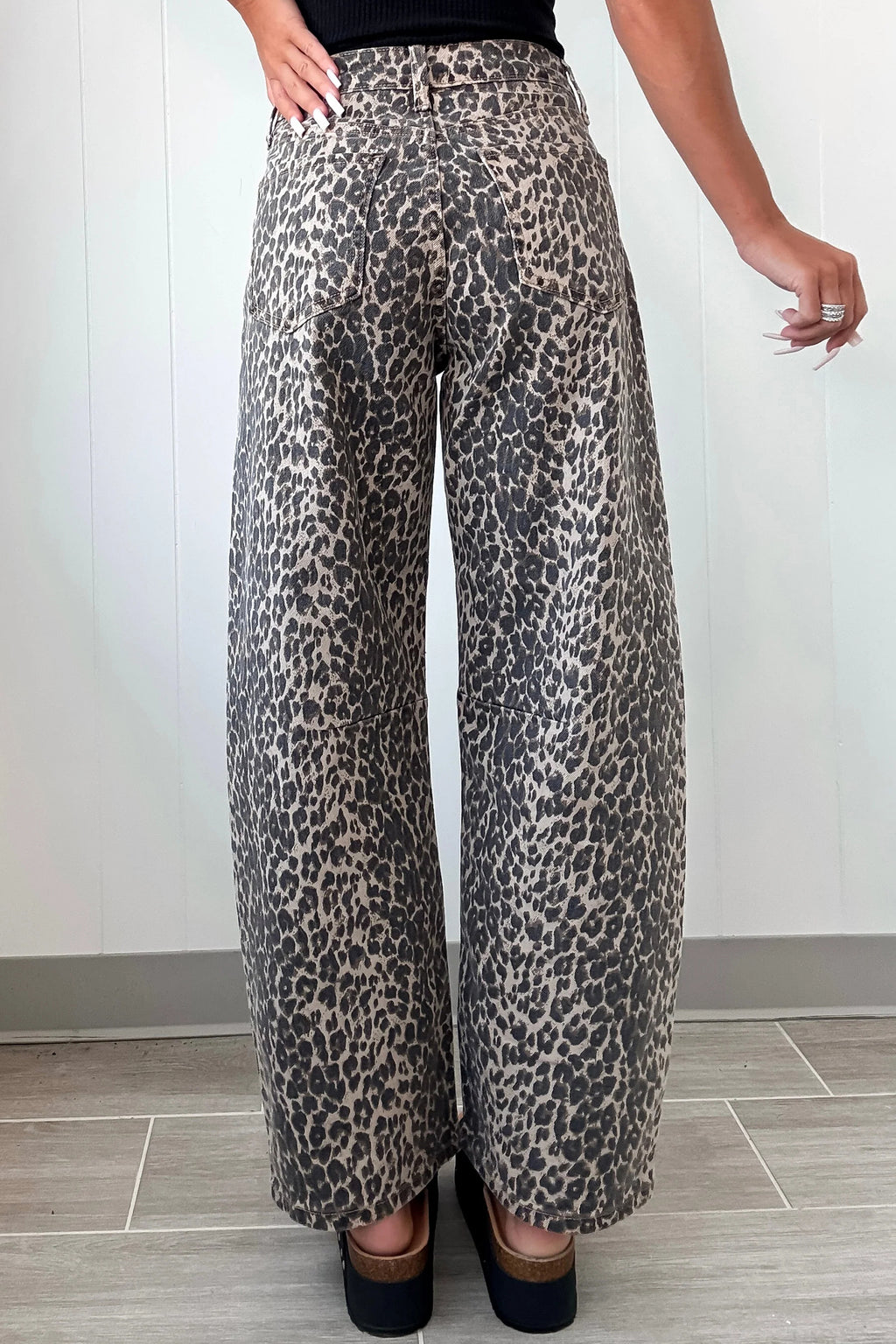 Leopard Print High Waist Jeans