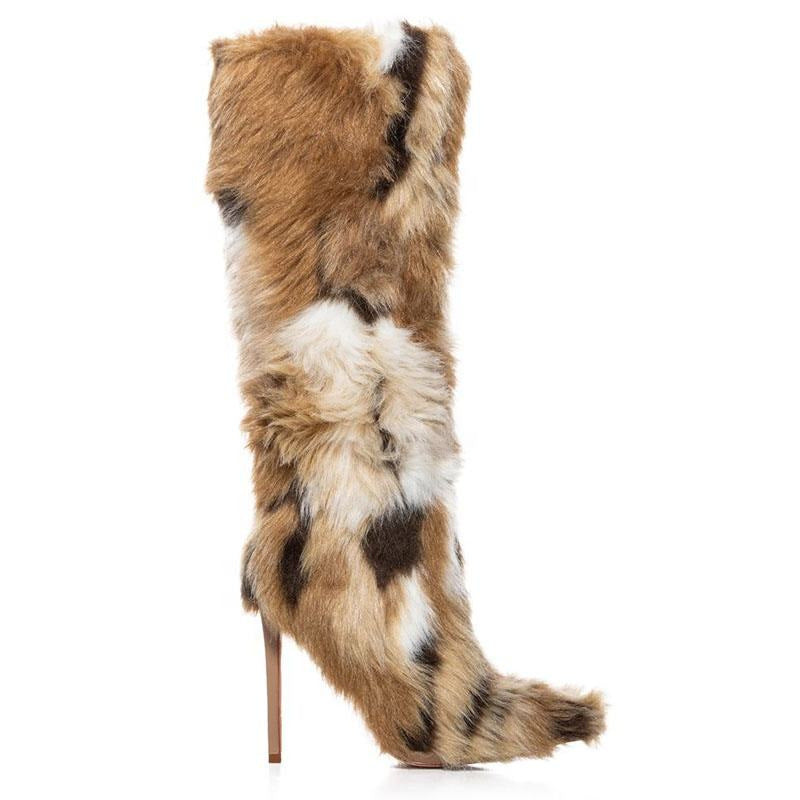 Fur Stiletto Boots